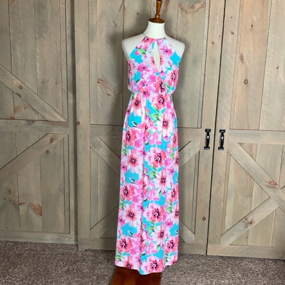 Pink Lily Only One I Love floral maxi dress Size Small - Picture 2 of 11